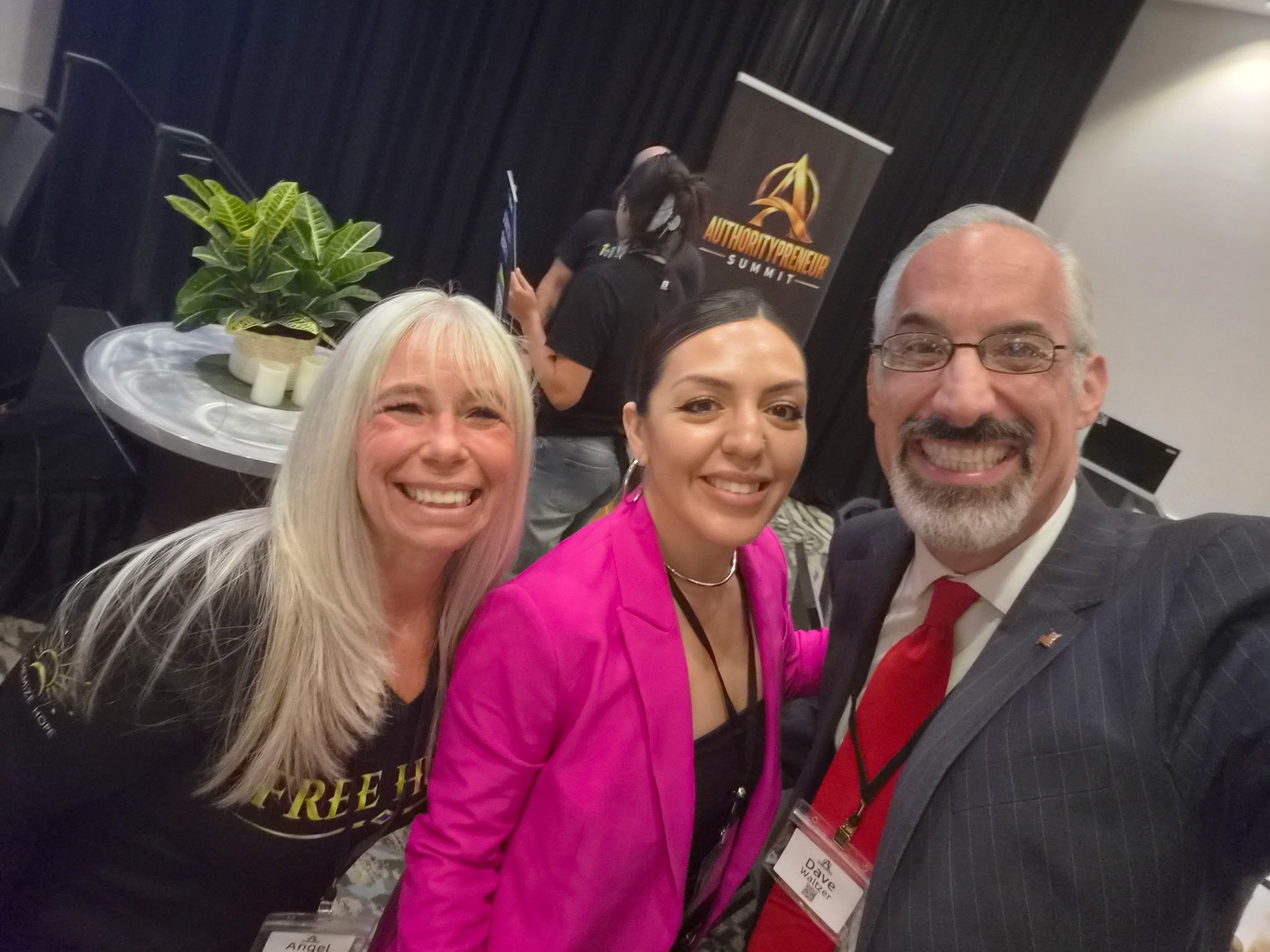 Angel Prater with two fellow attendees at the Authoritypreneur Summit