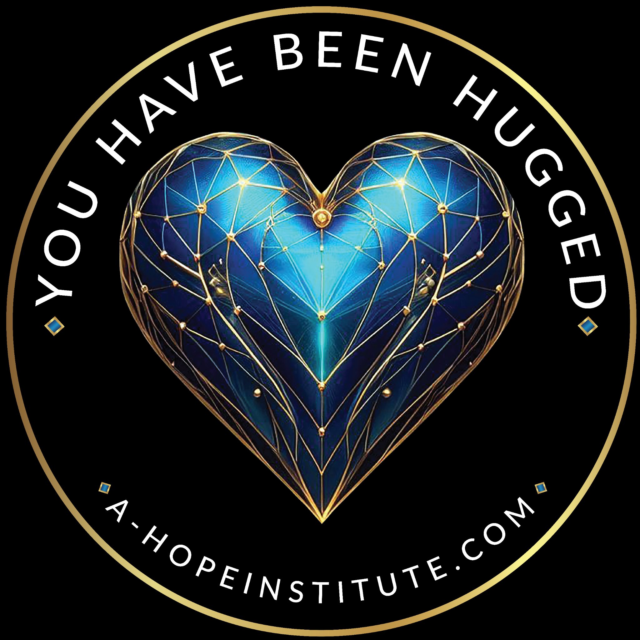 'You Have Been Hugged' heart sticker